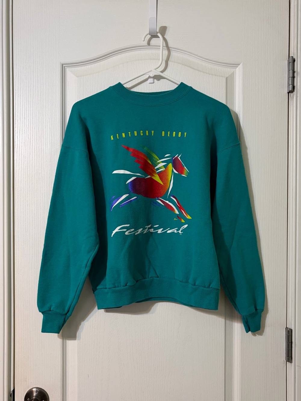 Vintage Teal Kentucky Derby Crewneck Sweatshirt